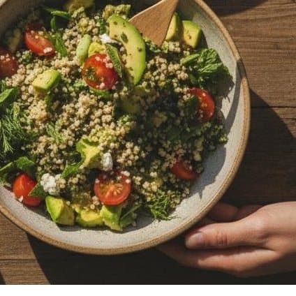 Quinoa and brown rice bowl
